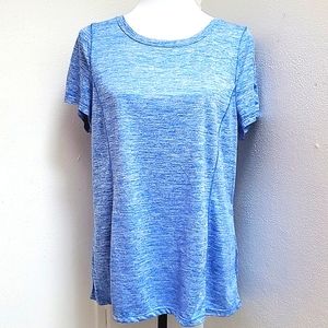 🏠  AVIA Blue Activewear Pleated Back Tee Size XL